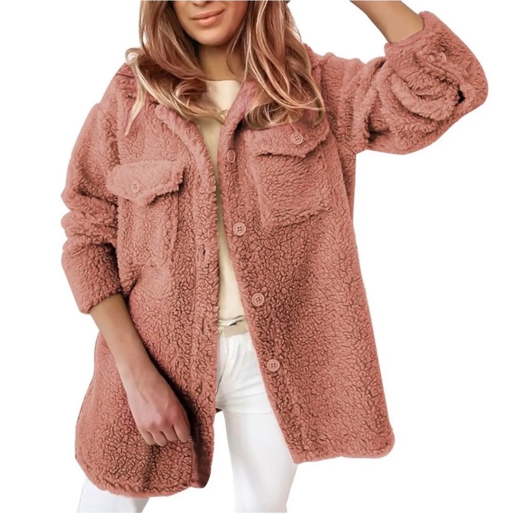 Cozy Pink Sherpa Jacket - Picture 2 of 3